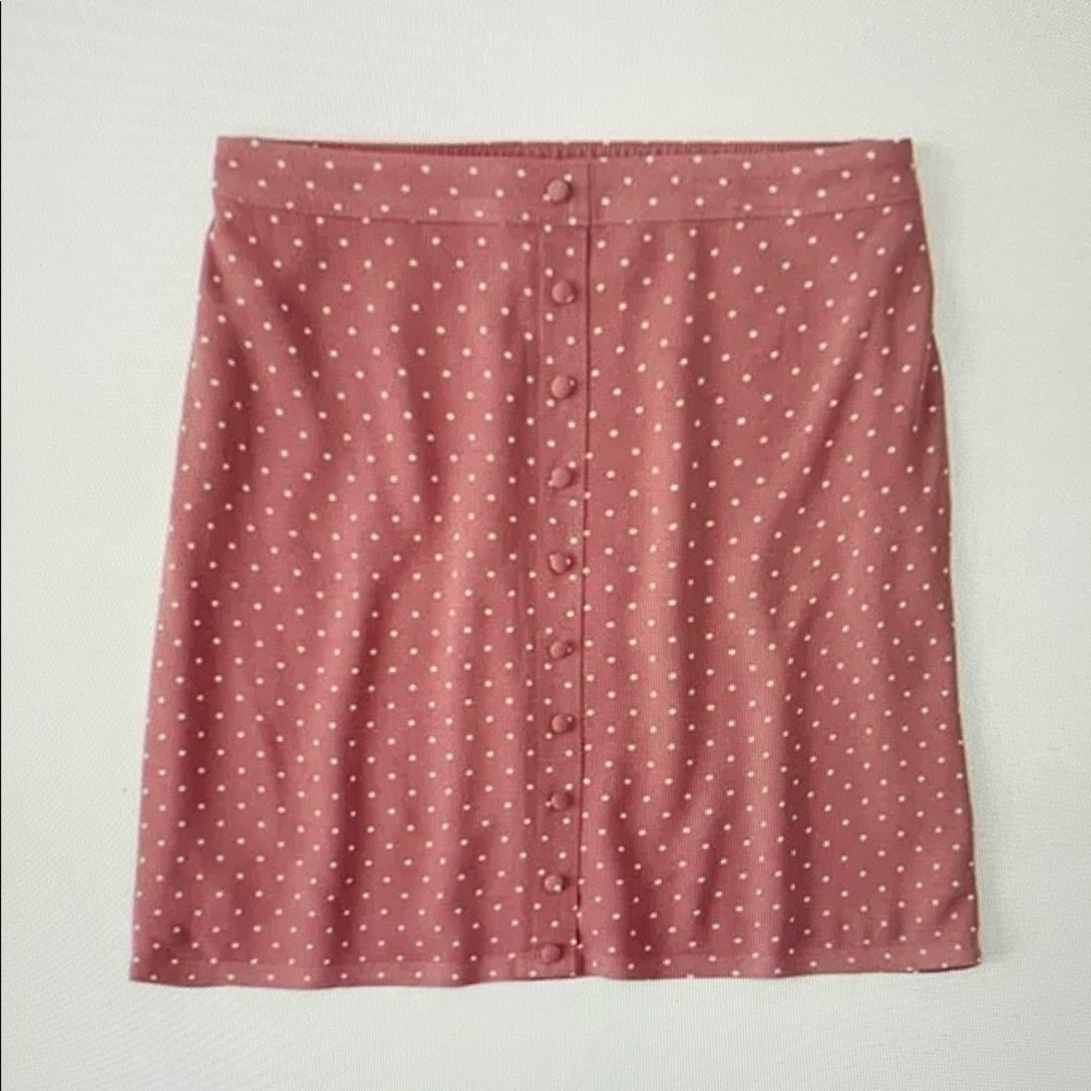 Polka Dot Mini Skirt - Pink